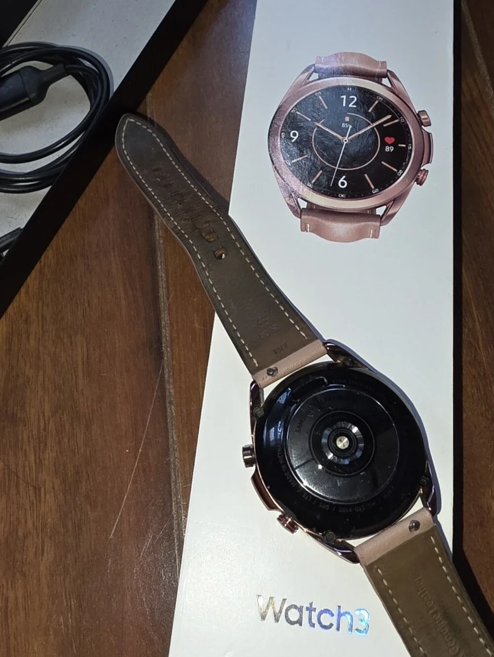 Samsung Galaxy Watch3 - Rose Gold with Leather Strap